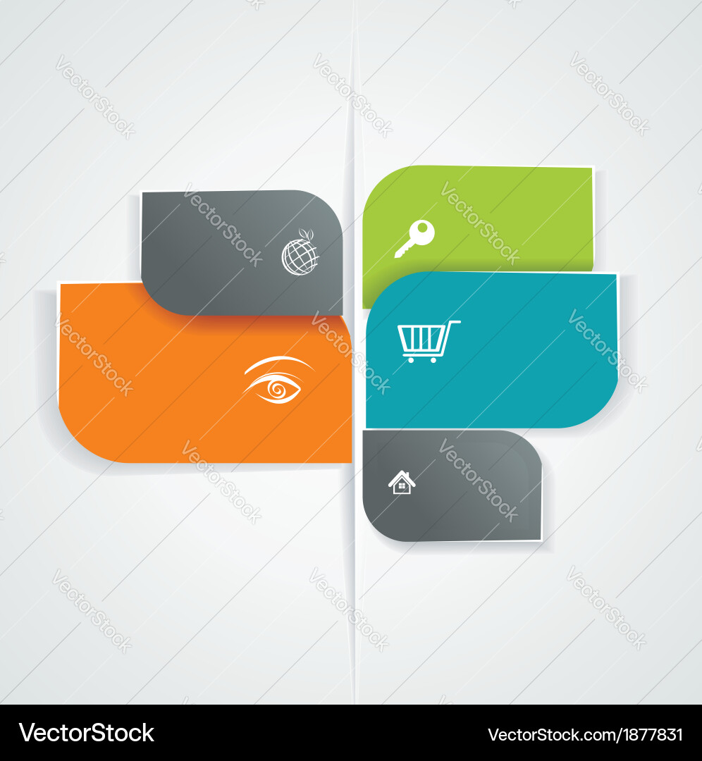 Modern Interface Elements - Flat Style Vector Image