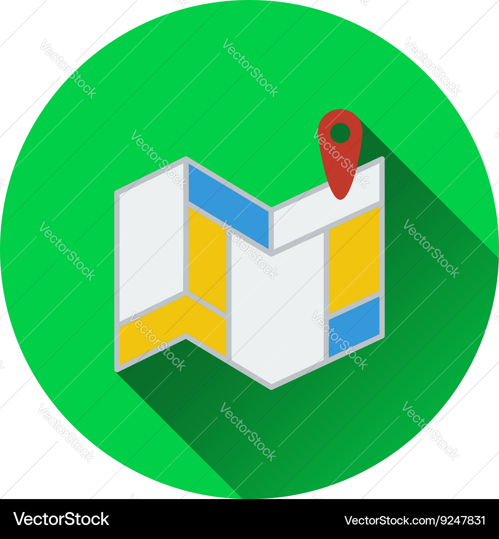 Navigation map icon vector image