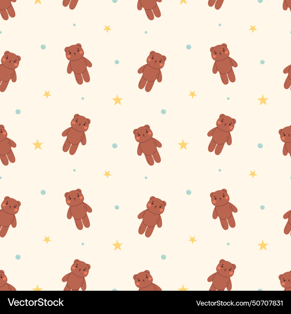 Seamless pattern with bears background Vector Image