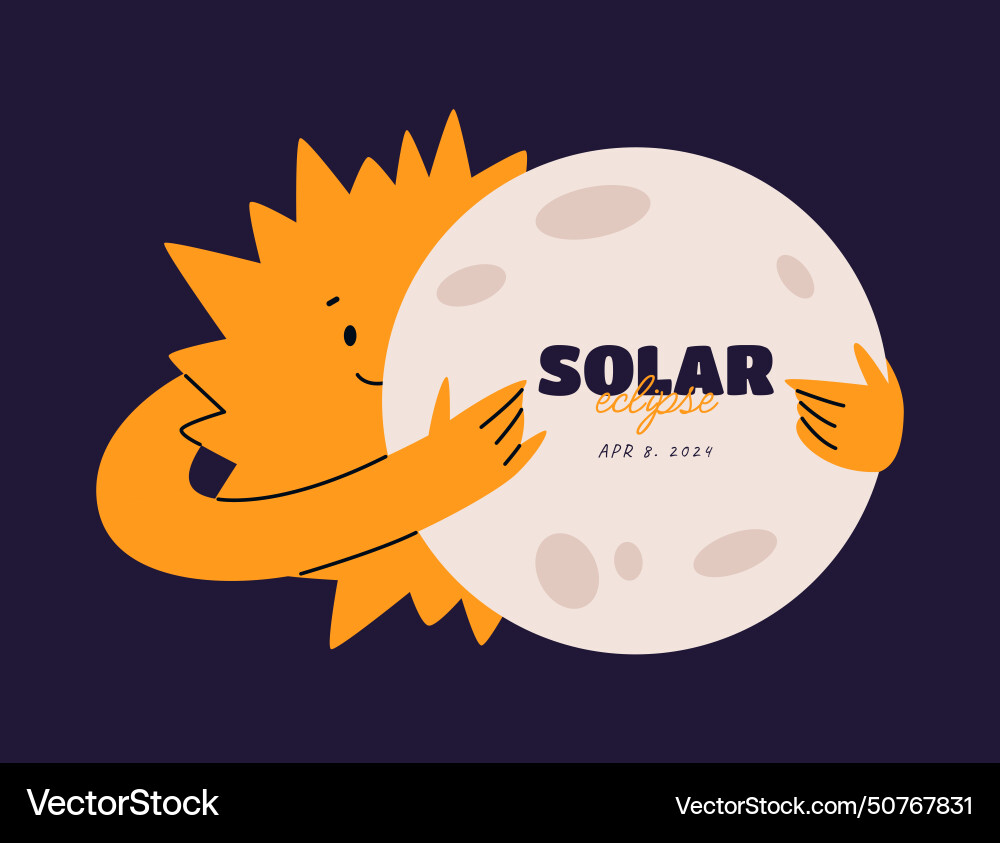 Solar eclipse banner Royalty Free Vector Image