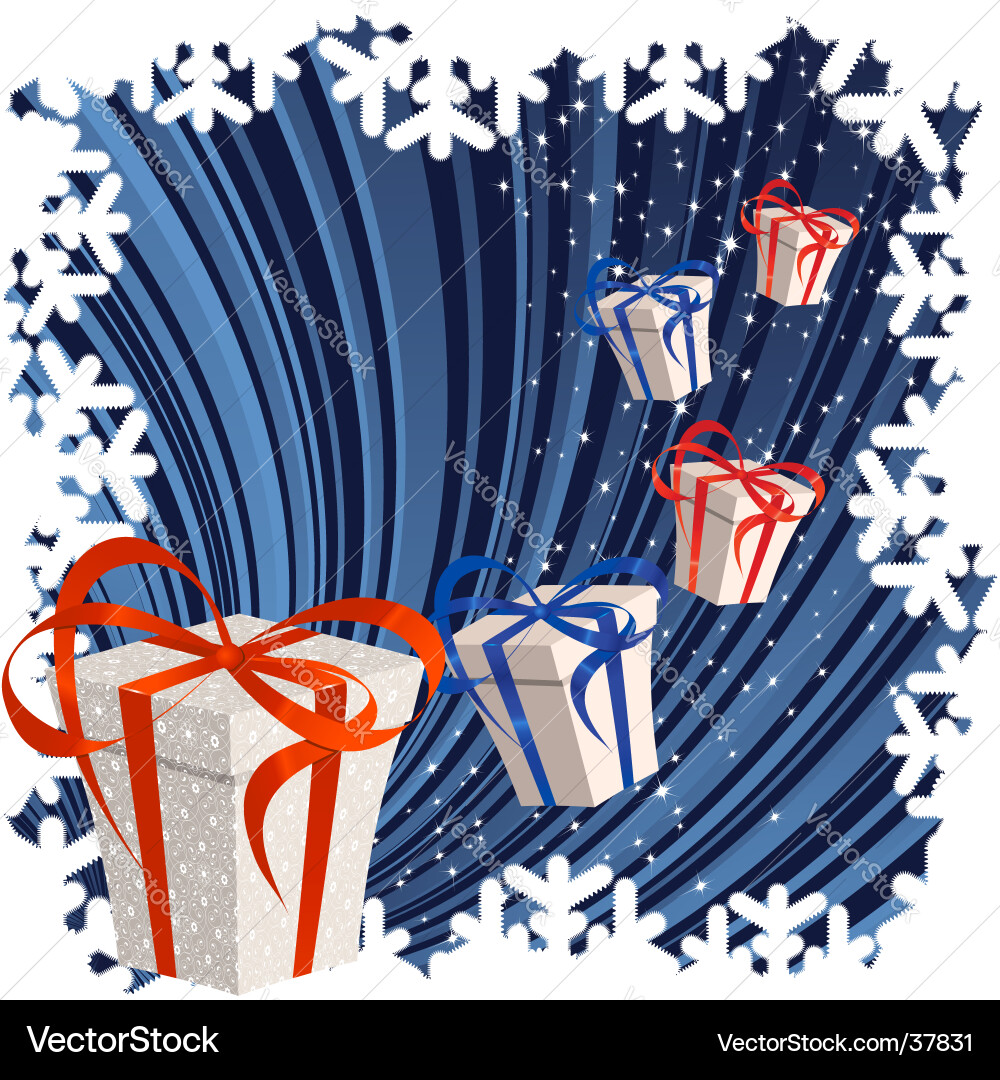Sparkling Christmas Snowflake Background Vector Image