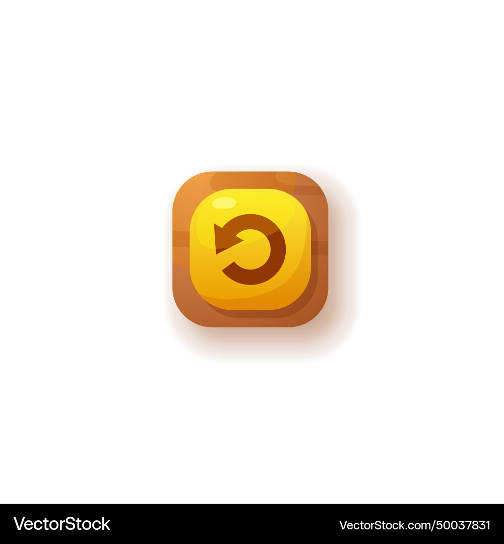 Undo back or return button for game menu Undo back or return button for game menu Vector Image