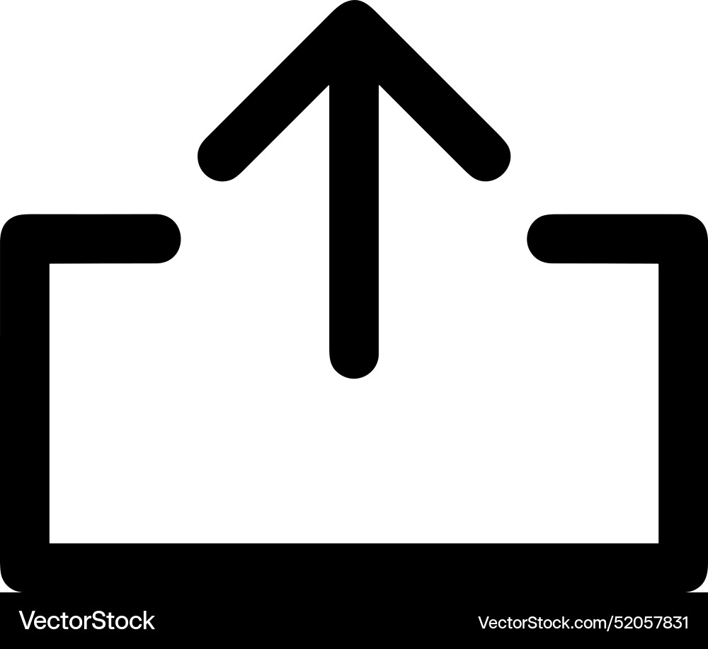 Upload outline icon symbol image Upload outline icon symbol image Vector Image