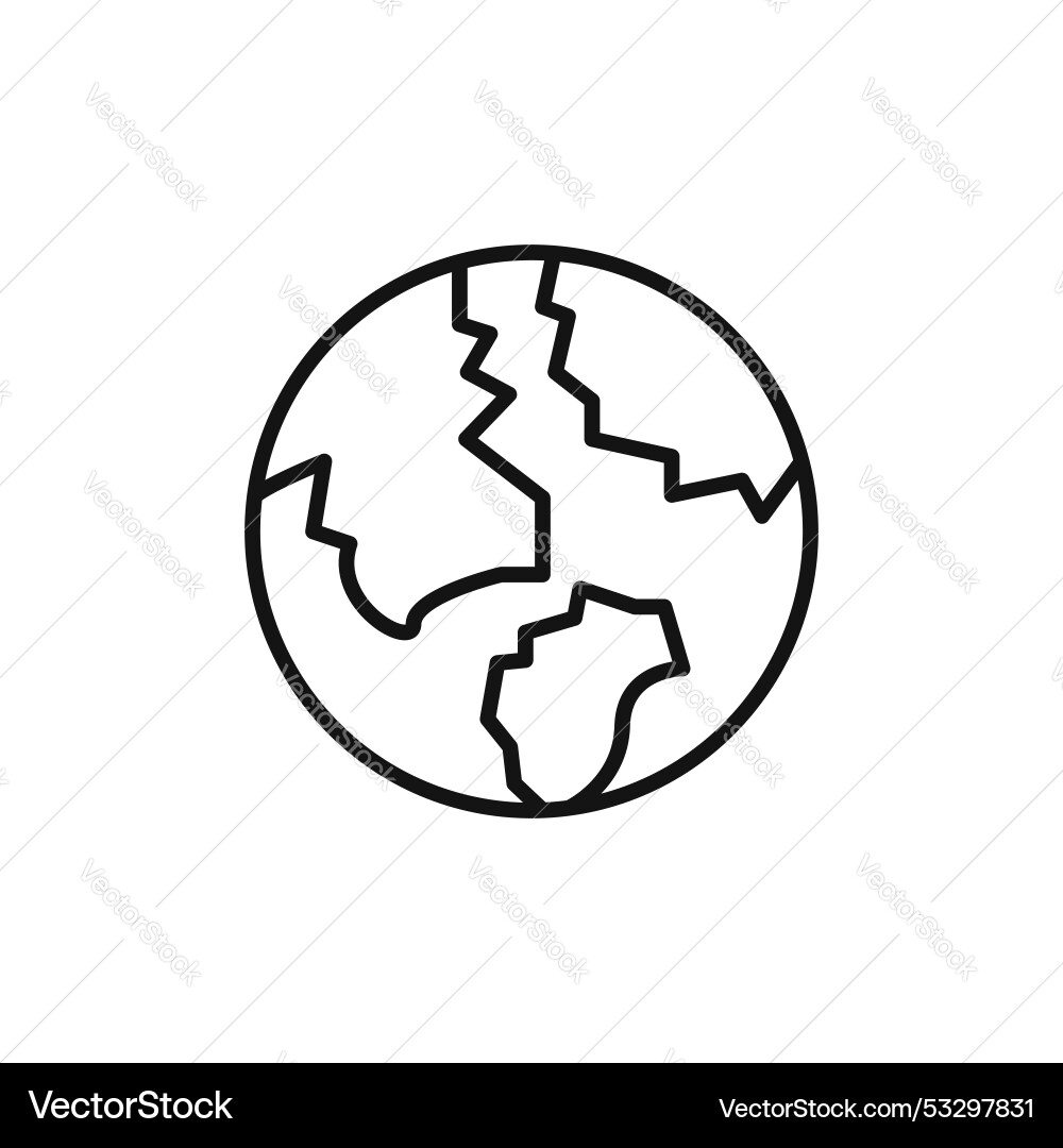 World icon set earth geography symbol globe Vector Image