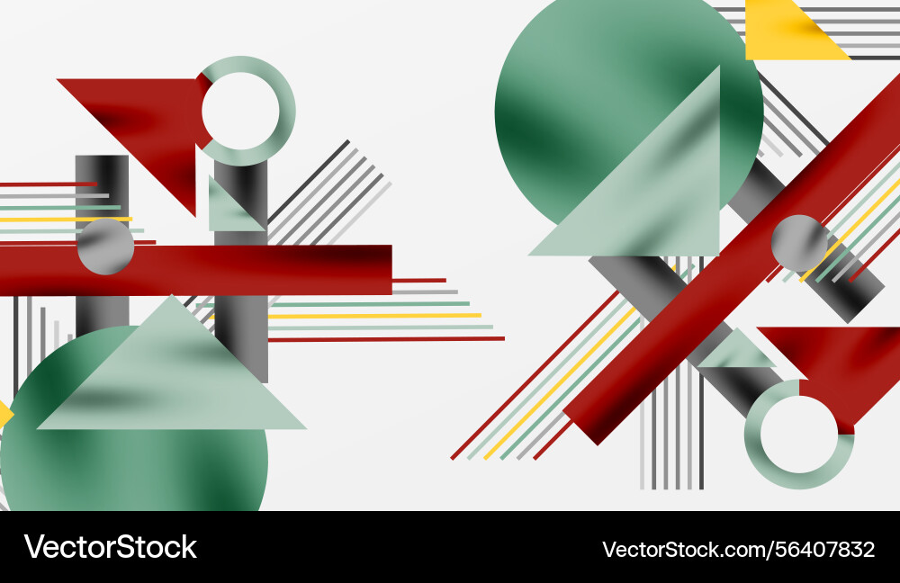 Abstract geometric composition shapes overlap Abstract geometric composition shapes overlap vector image
