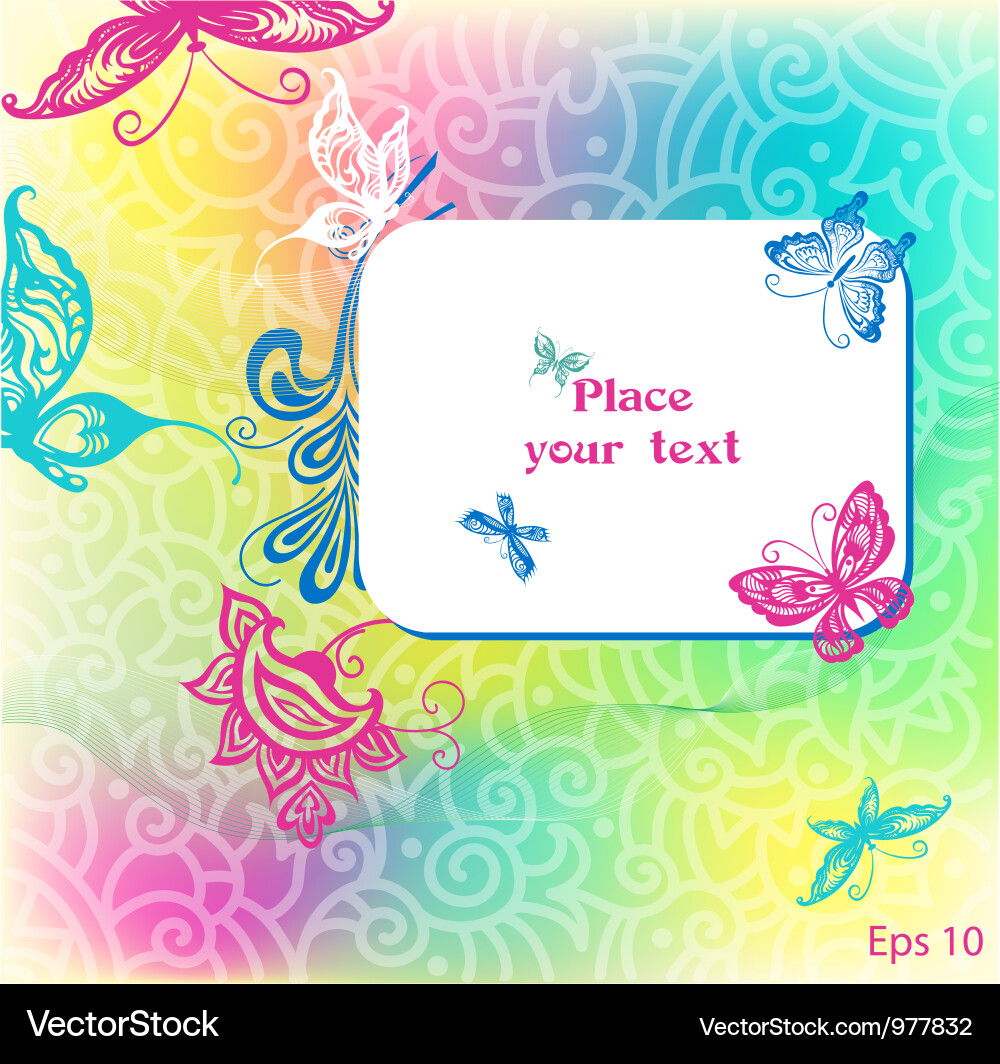 Background with butterflies Royalty Free Vector Image