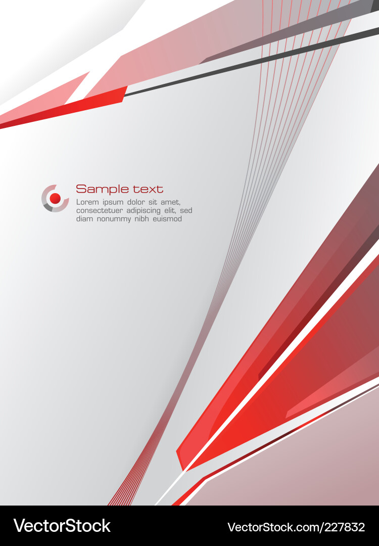 Dynamic Red Geometric Lines vector image