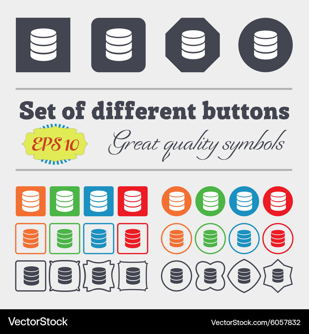 Hard disk and database sign icon flash drive stick Vector Image