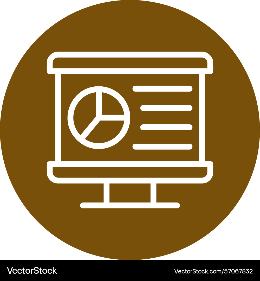 Presentation chart line circle style icon design Vector Image