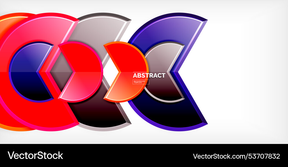 Trendy round shapes with triangular angle design Trendy round shapes with triangular angle design vector image