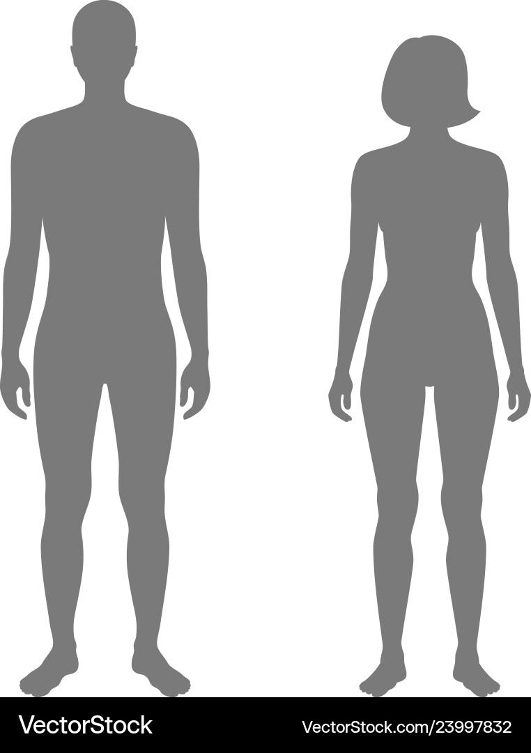 Woman and man silhouette Royalty Free Vector Image