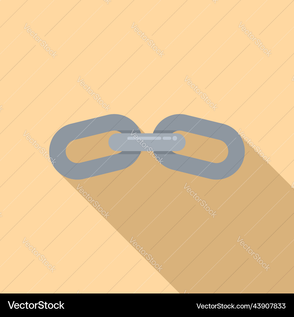 Button chain icon flat link web Button chain icon flat link web vector image
