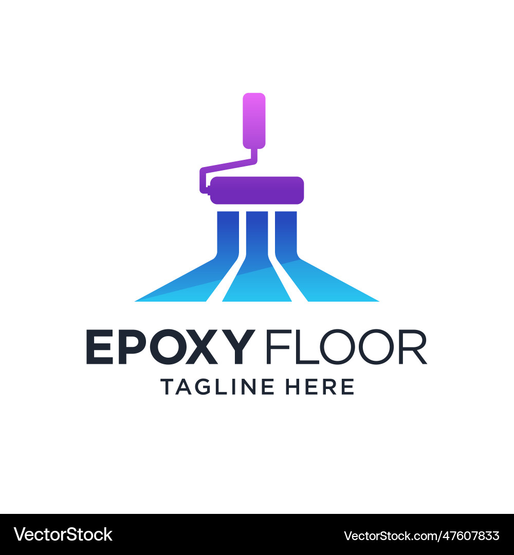 Epoxy flooring logo template Royalty Free Vector Image