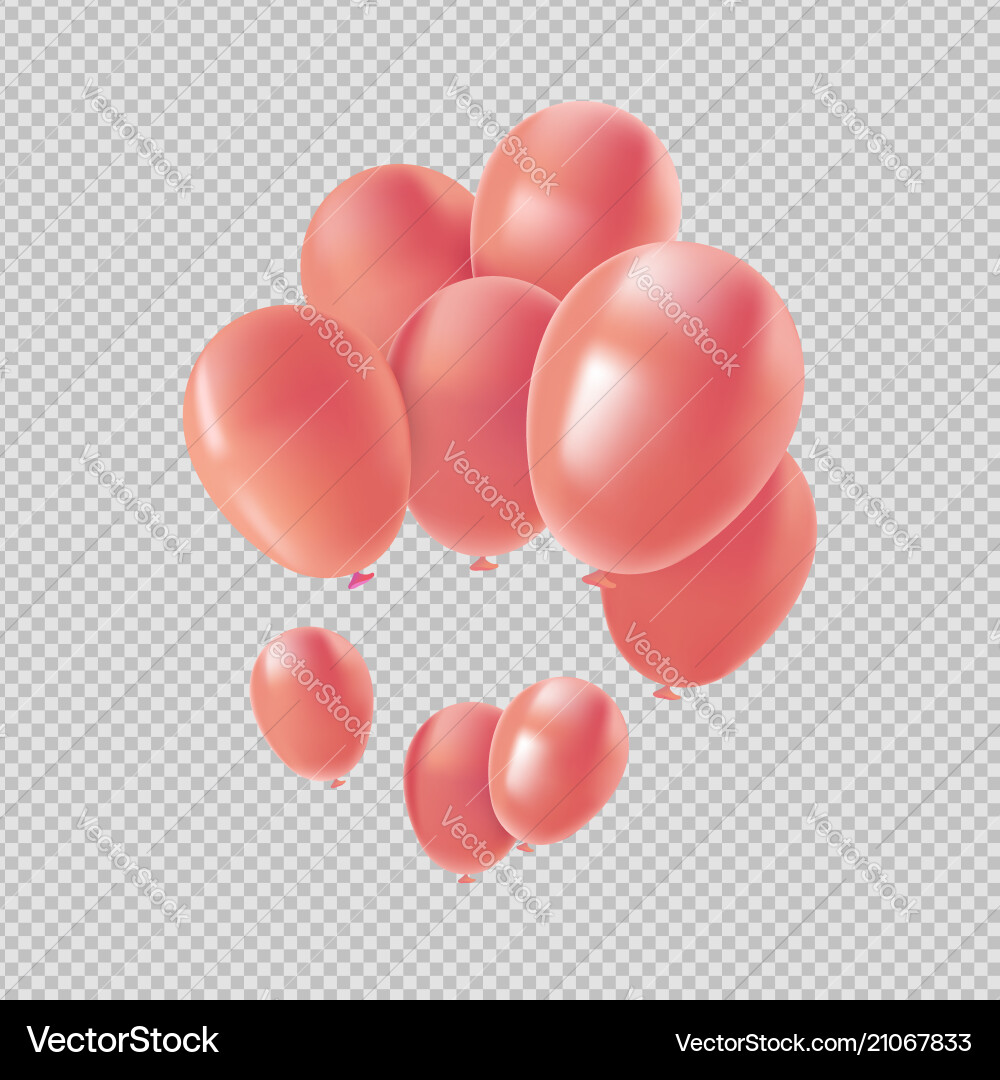 Rosa Helium Ballon Set für Valentinen Dekoration Rosa Helium Ballon Set für Valentinen Dekoration vektorbild