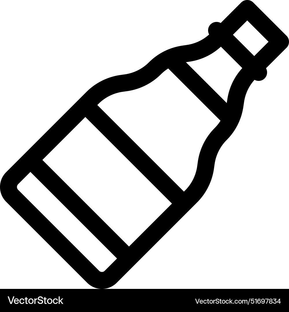 Bottle icon thin linear style design isolated Bottle icon thin linear style design isolated vector image