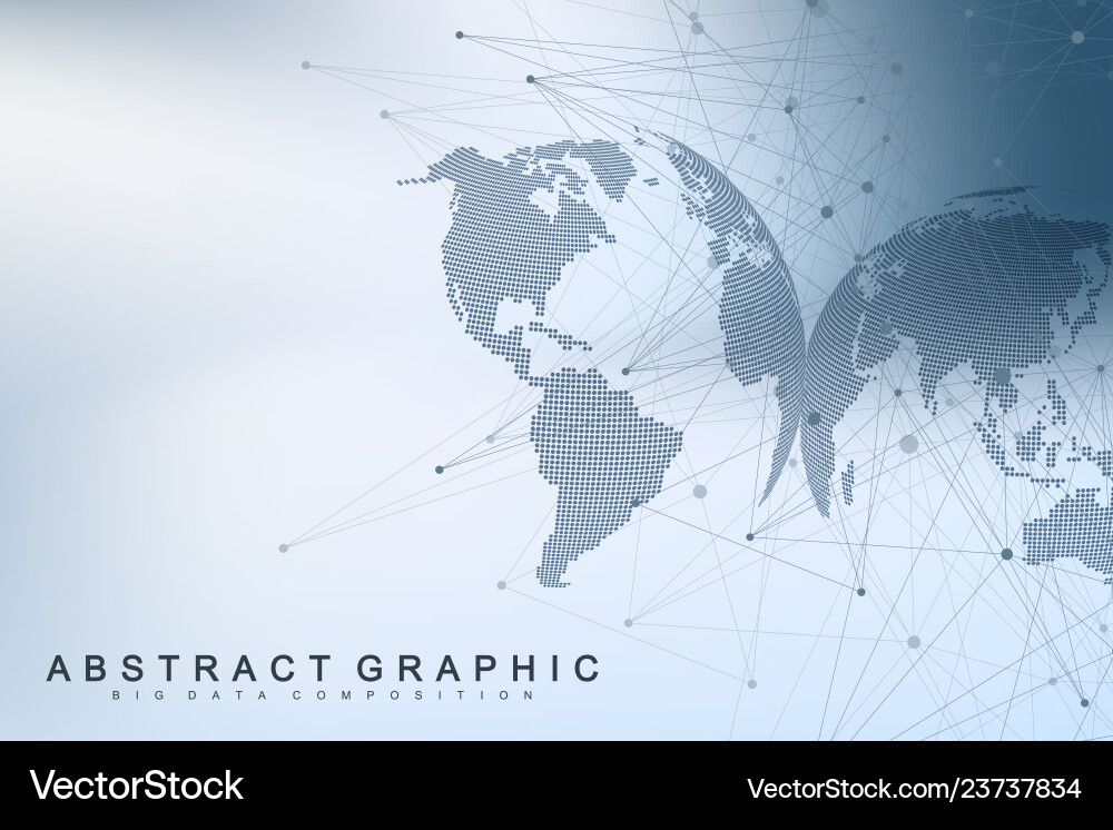 Connected Data Network Background vector image