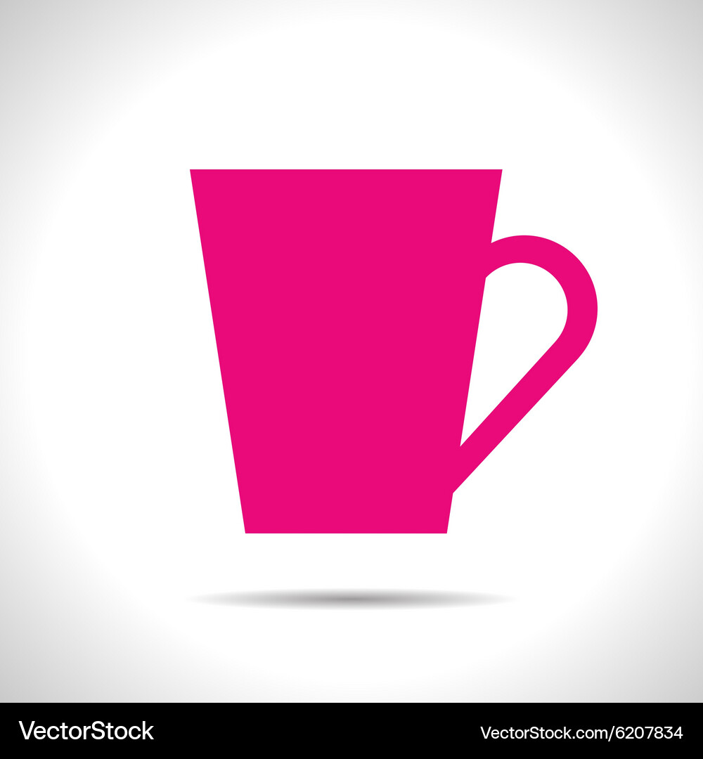Flat color cups on shelf set Vector Image
