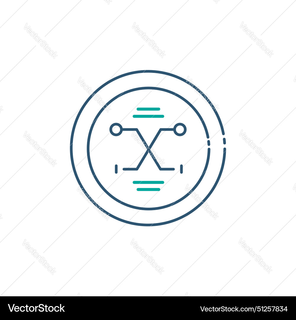 Fuzzy logic systems icon design vector image