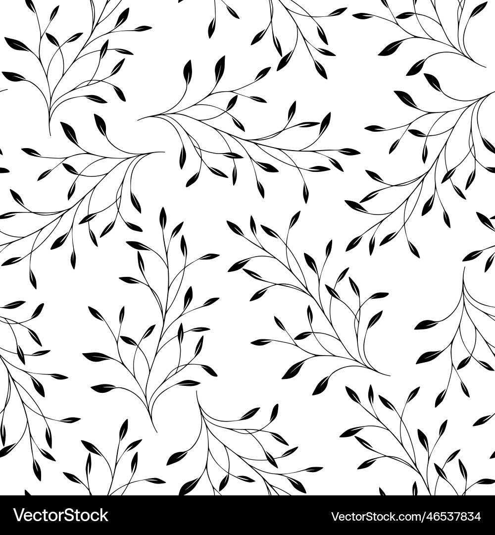 Monochrome Twig Pattern vector image