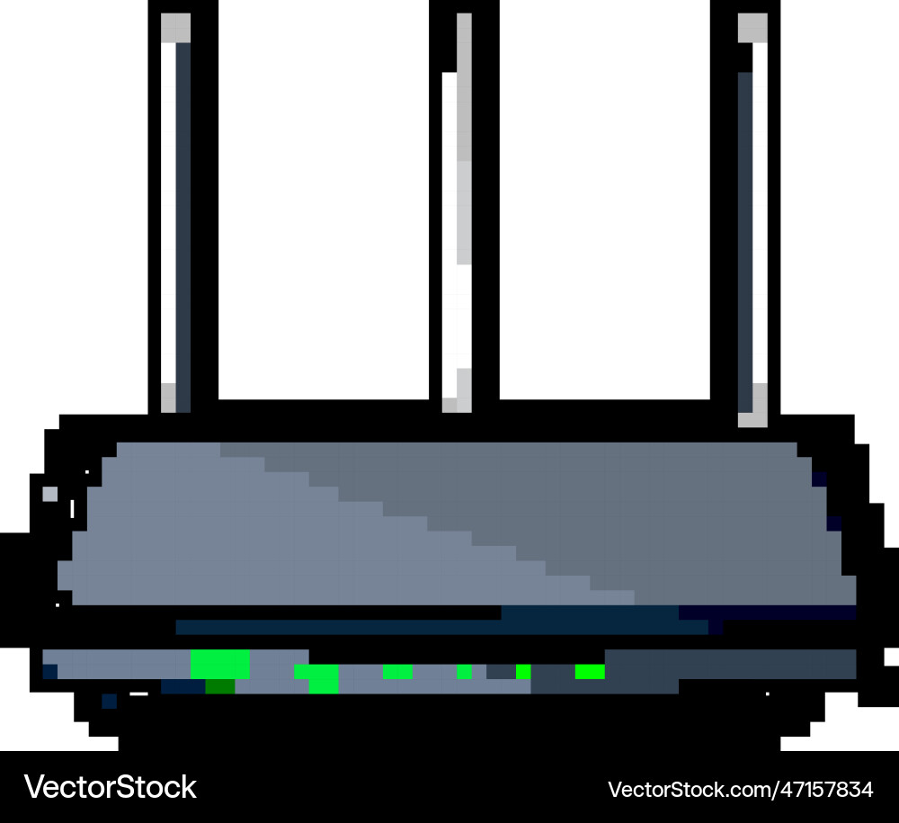 Network dsl modem game pixel art Network dsl modem game pixel art vector image