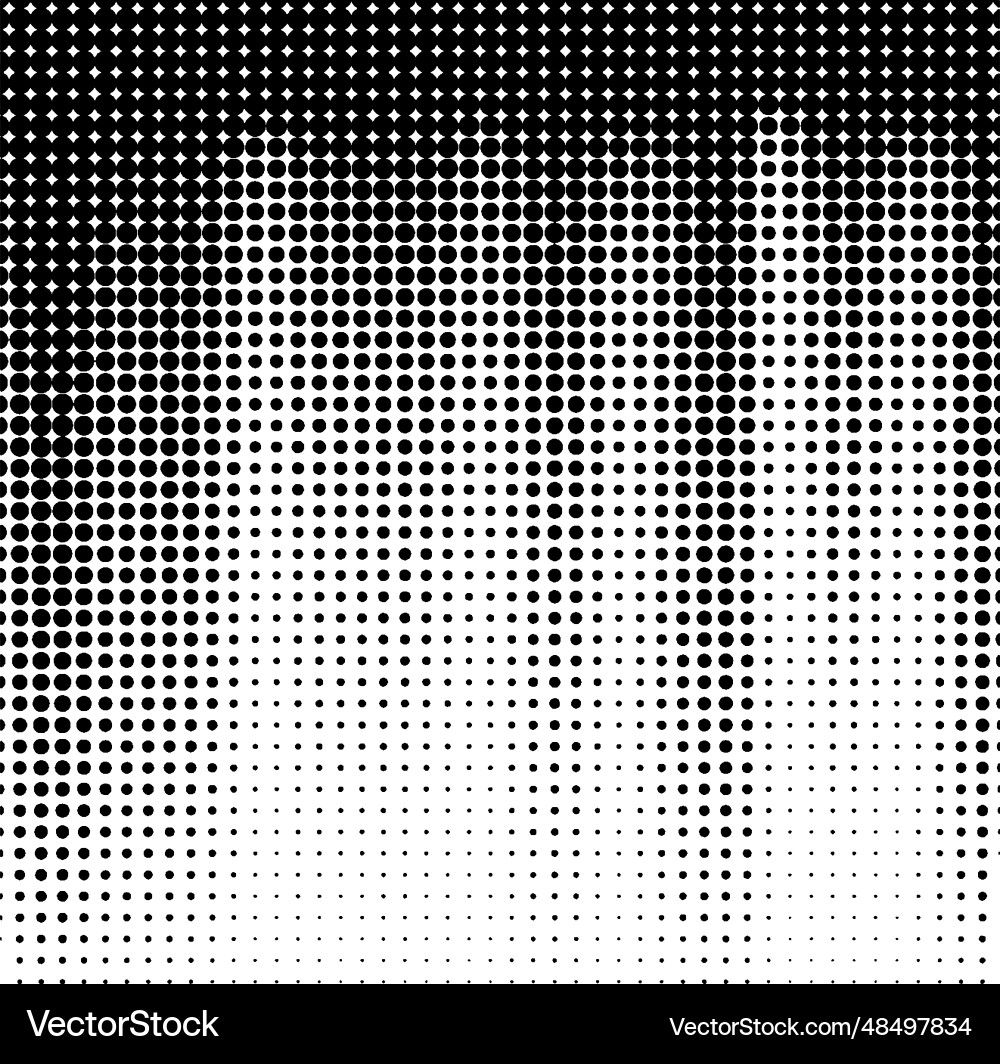 Retro halftone effect gradient black fade dots Retro halftone effect gradient black fade dots vector image