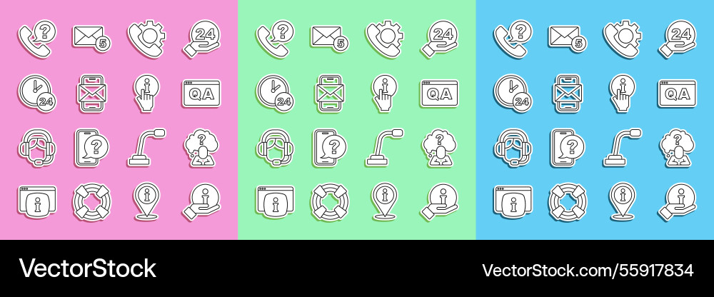 Set line information head with question mark Set line information head with question mark vector image