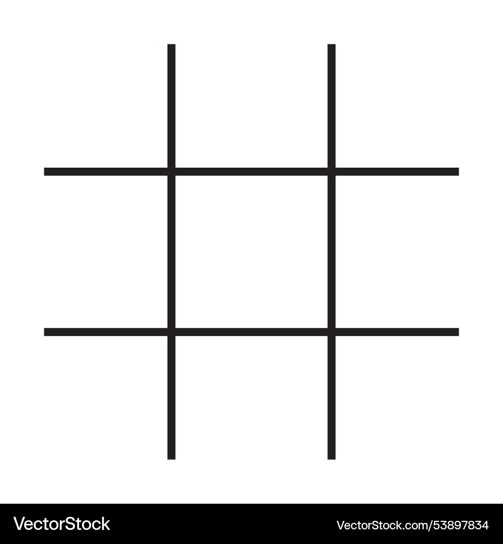 Simple black grid with three vertical Simple black grid with three vertical Vector Image