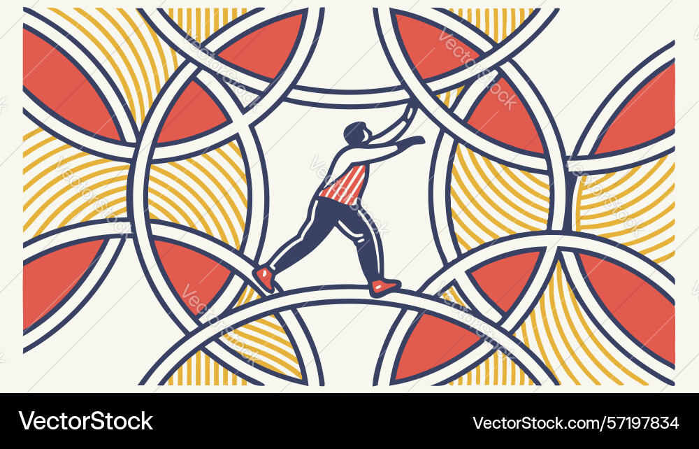 Unity connection abstract figure design Vector Image