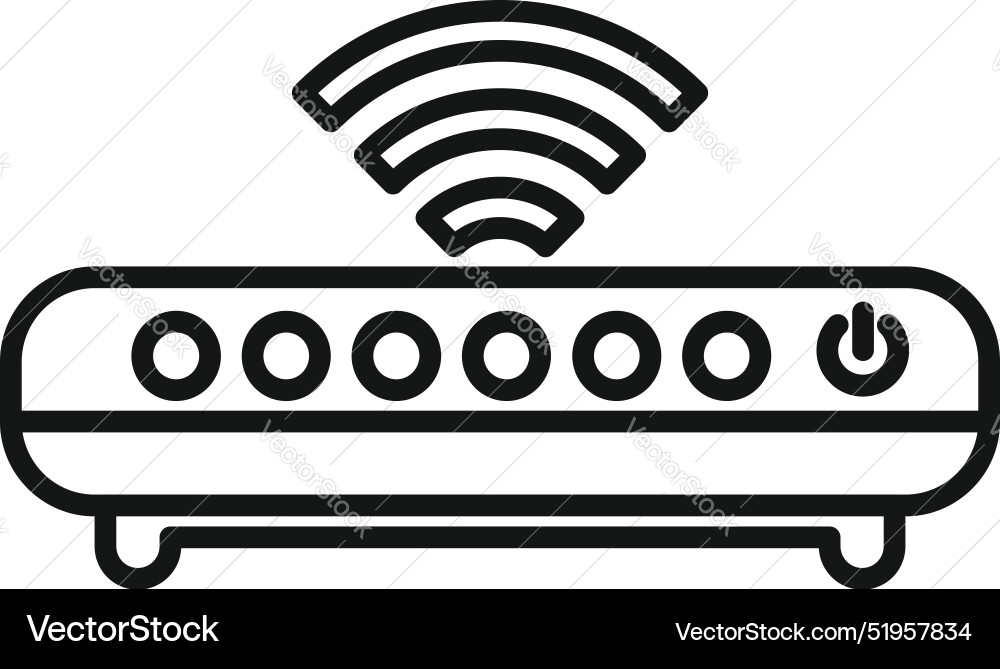 Wireless Router Connection Vector Image