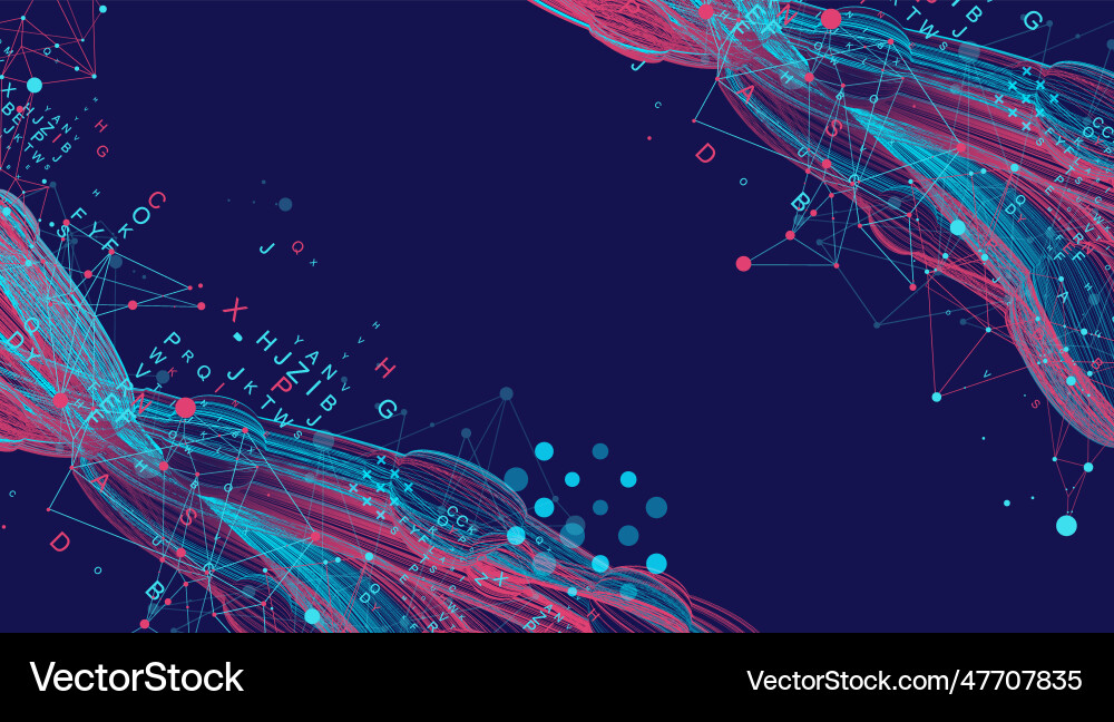 Abstract flowing wave lines design element vector image