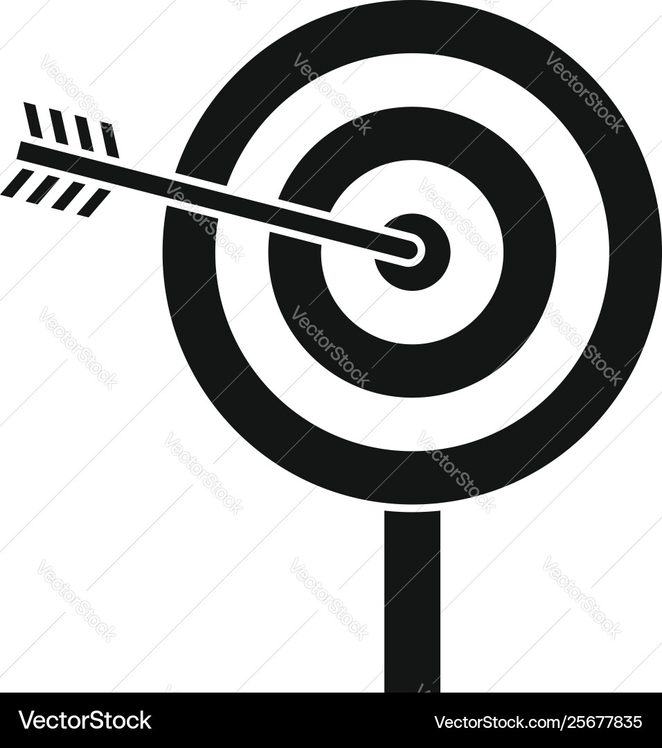 Arrow target icon simple style Arrow target icon simple style vector image