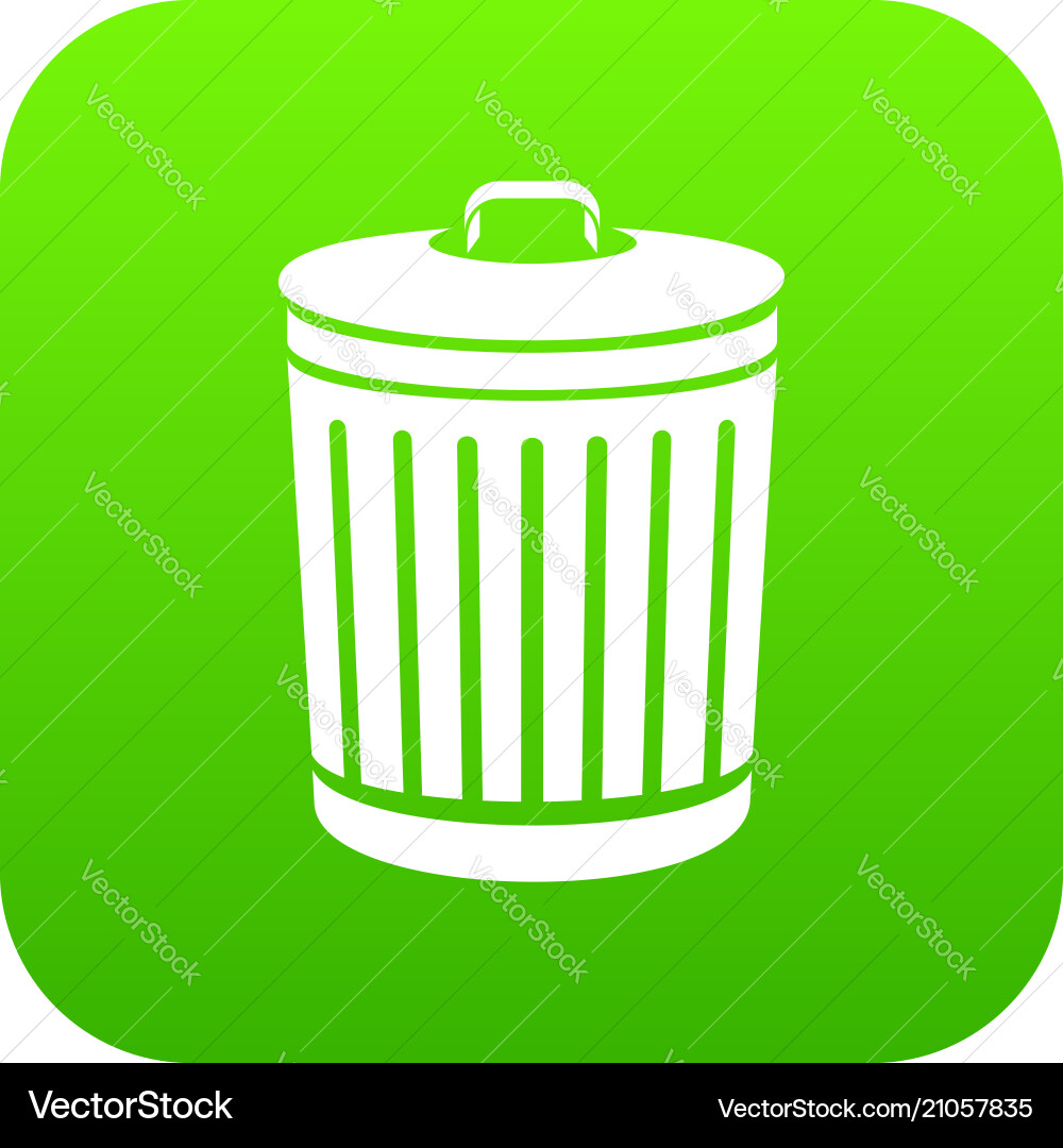 Bucket with cap icon simple style vector image