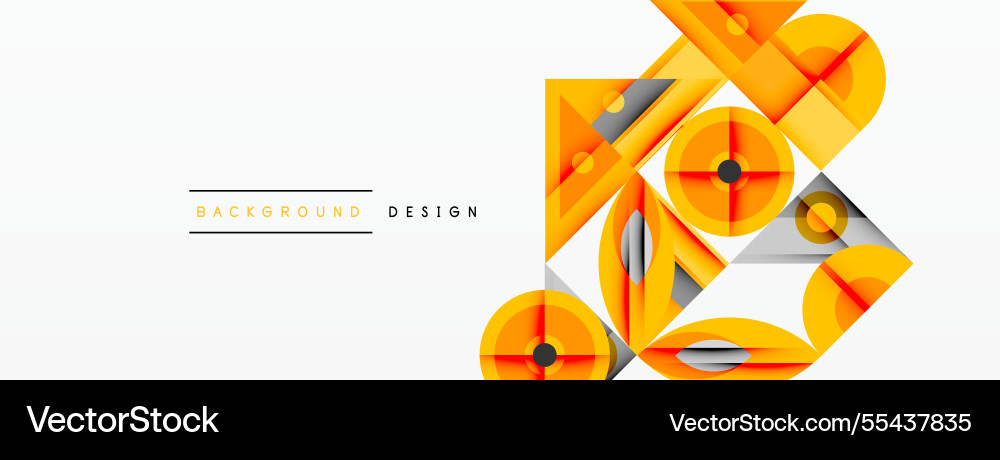 Geometric abstract composition with intersecting Geometric abstract composition with intersecting Vector Image
