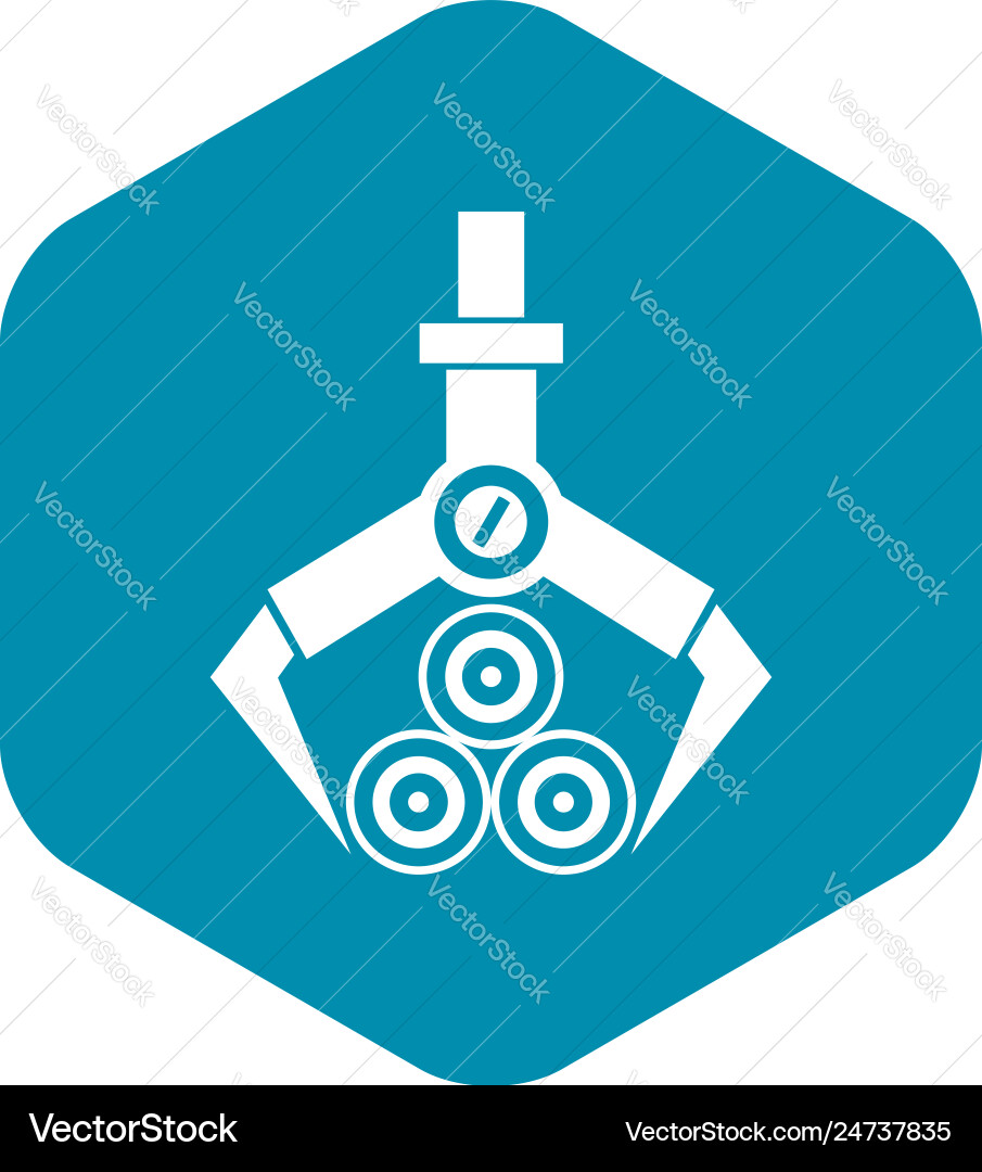 Log loader icon in simple style Vector Image