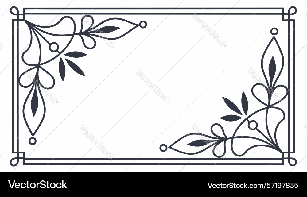 Simple ornate corner design with elegant scrolls Vector Image