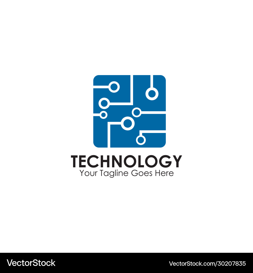Technologie Logo Design mit Schaltungselement Technologie Logo Design mit Schaltungselement vektorbild