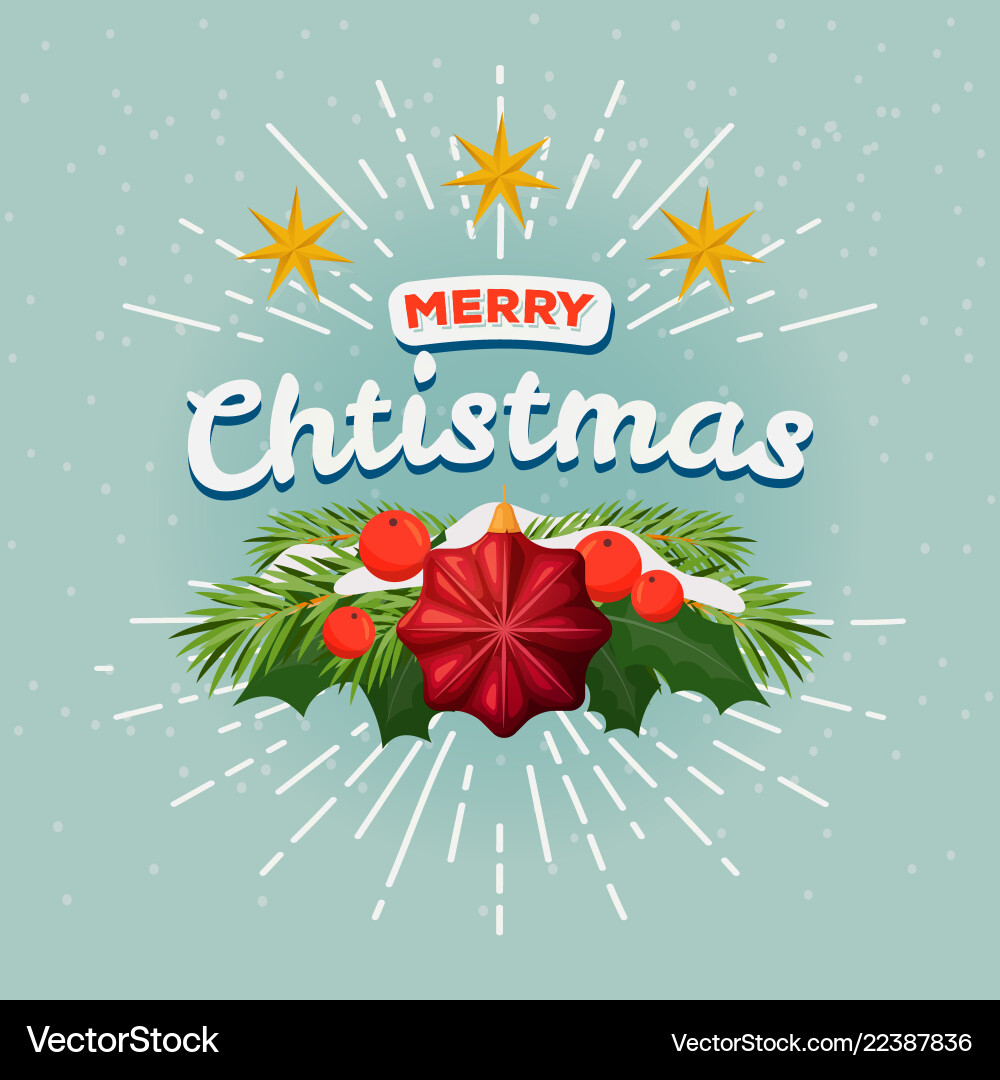 2018 new year and merry christmas postcard vector image