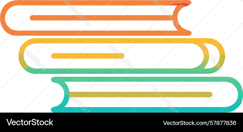 Flat style stack of books in warm inviting color Vector Image