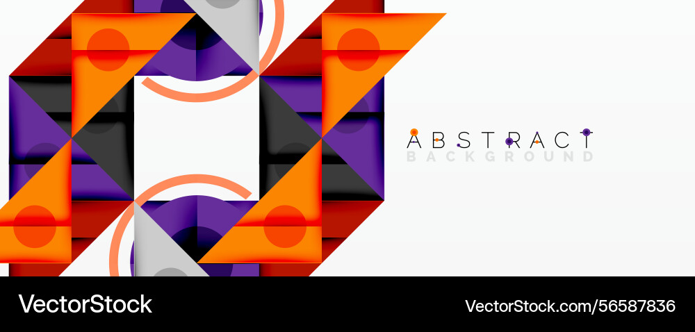 Geometric shapes create dynamic composition vector image