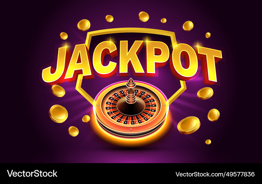 Jackpot fortune icons slot sign machine night Jackpot fortune icons slot sign machine night vector image
