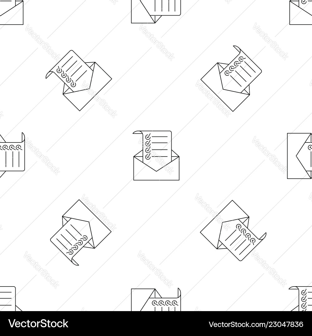 Mail checklist pattern seamless Mail checklist pattern seamless vector image