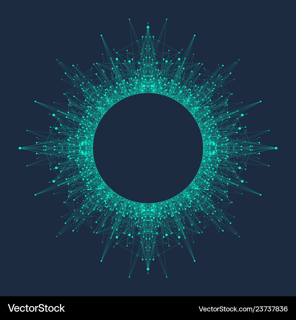 Quantum Computing & AI Network vector image