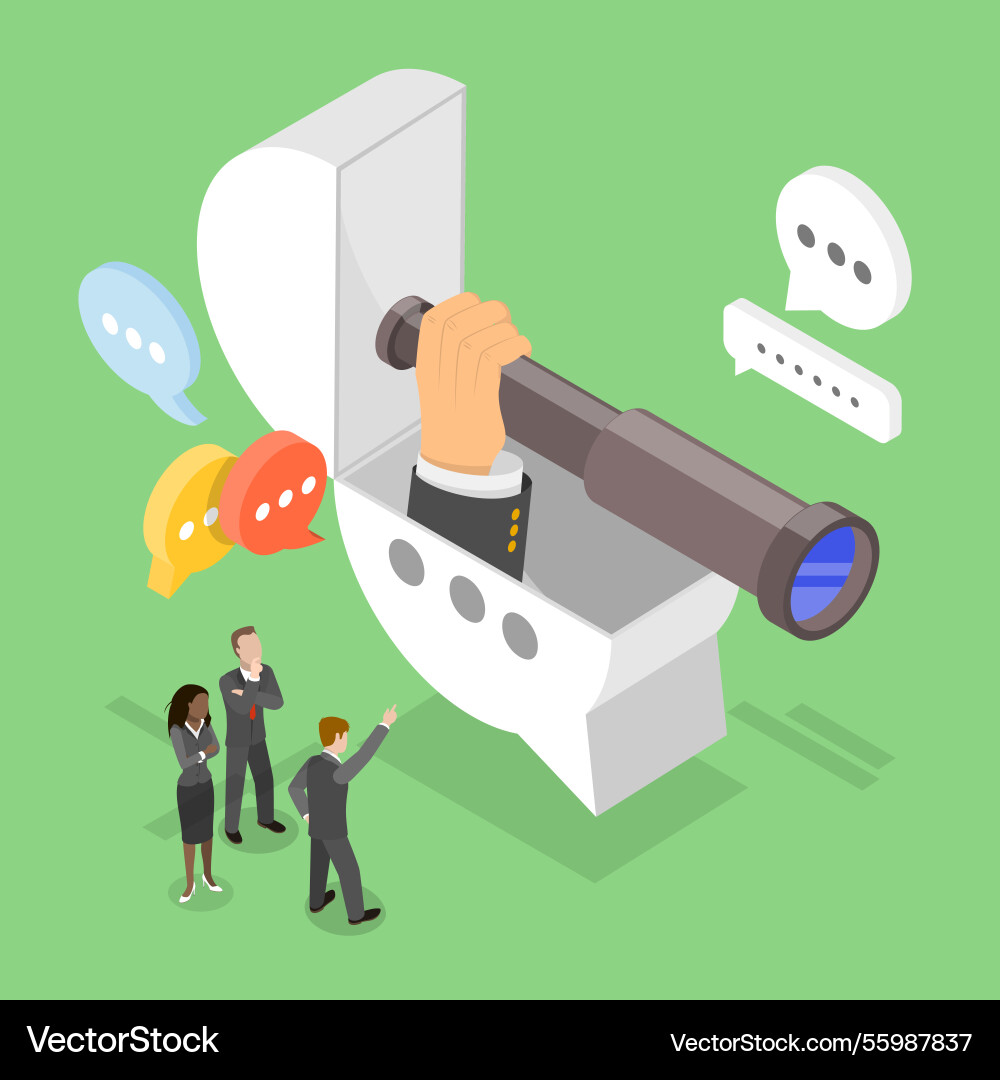 3d isometric flat Royalty Free Vector Image - VectorStock