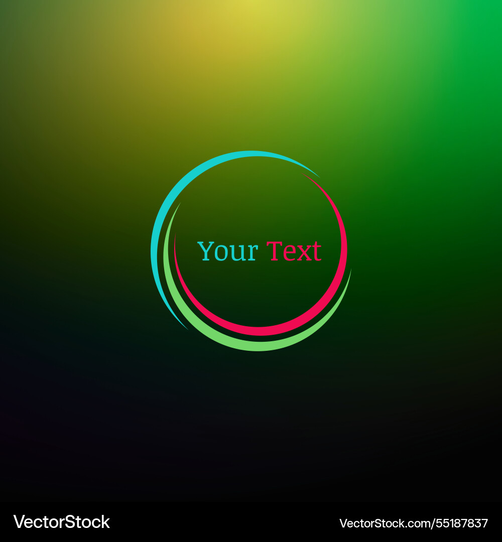 Abstract round text box design Abstract round text box design vector image