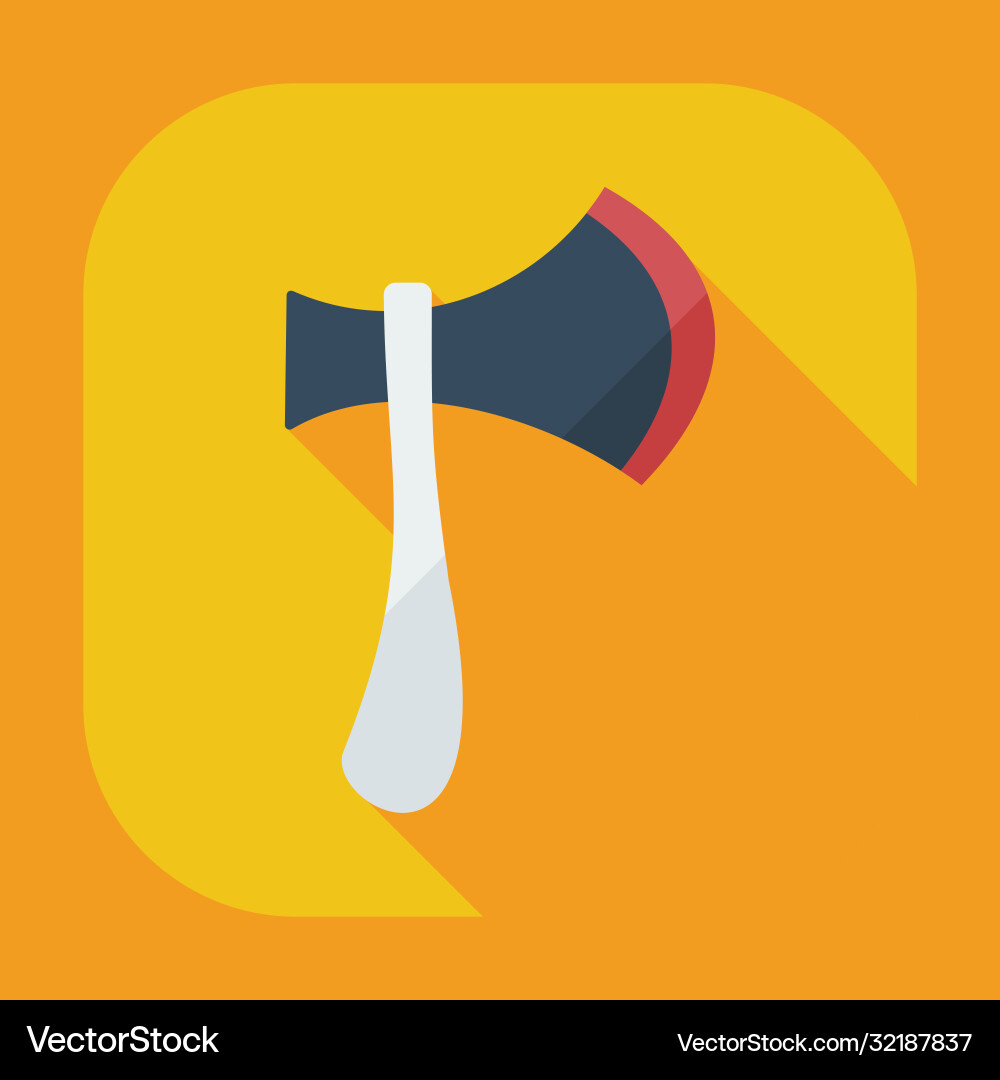 Flat modern design with shadow icons axe vector image