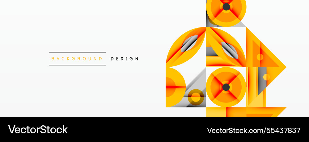 Geometric abstract composition with intersecting Vector Image