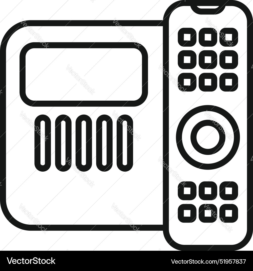Intercom-System mit Bildschirmanzeige Intercom-System mit Bildschirmanzeige vektorbild