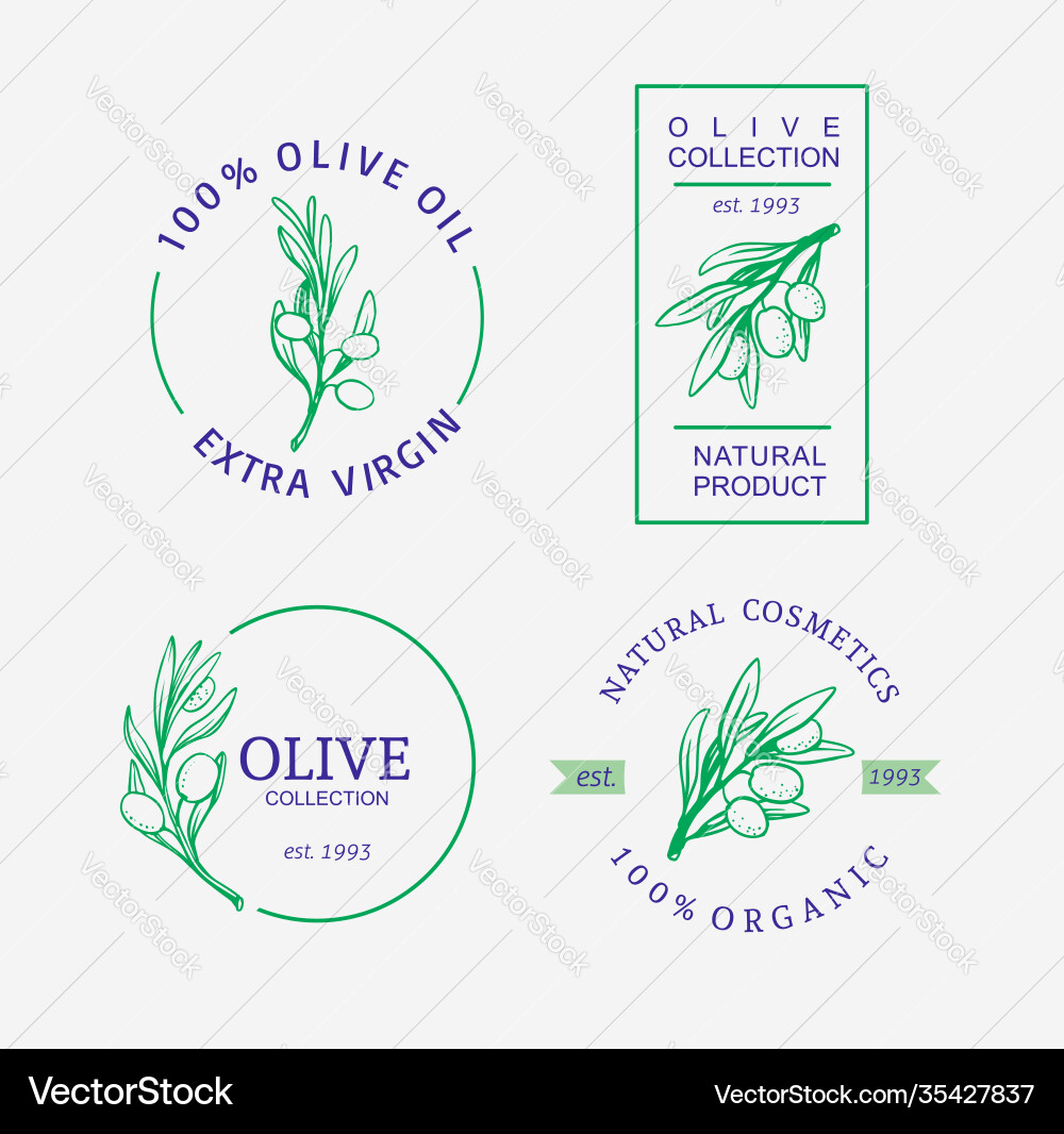 Olivenöl Emblem für Olivenölprodukte Olivenöl Emblem für Olivenölprodukte vektorbild