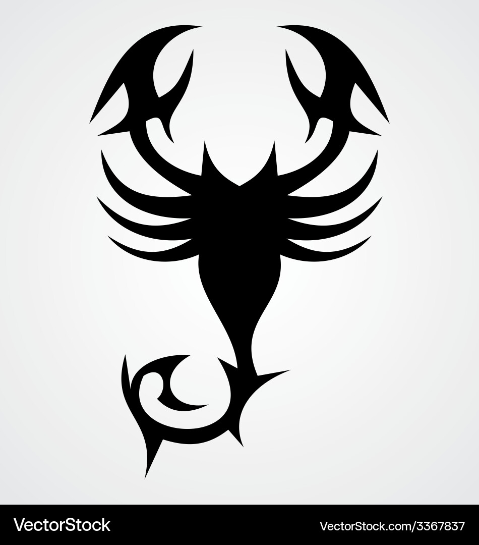 Tribal Scorpion Tattoo – Free Vector | VectorStock, image size:950x1080