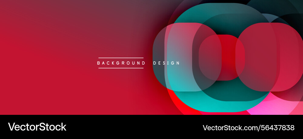 Abstract overlapping circles create dynamic Vector Image